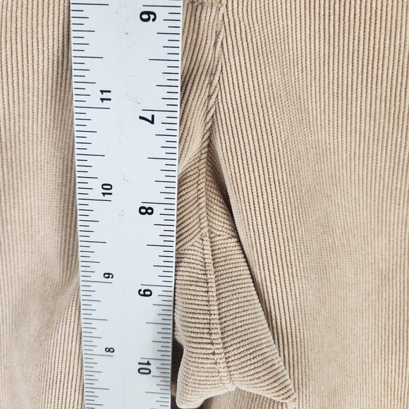 Larry Levine Petite Corduroy Pants Women's 2 Tan Mid Rise Straight Leg Casual - Picture 4 of 9